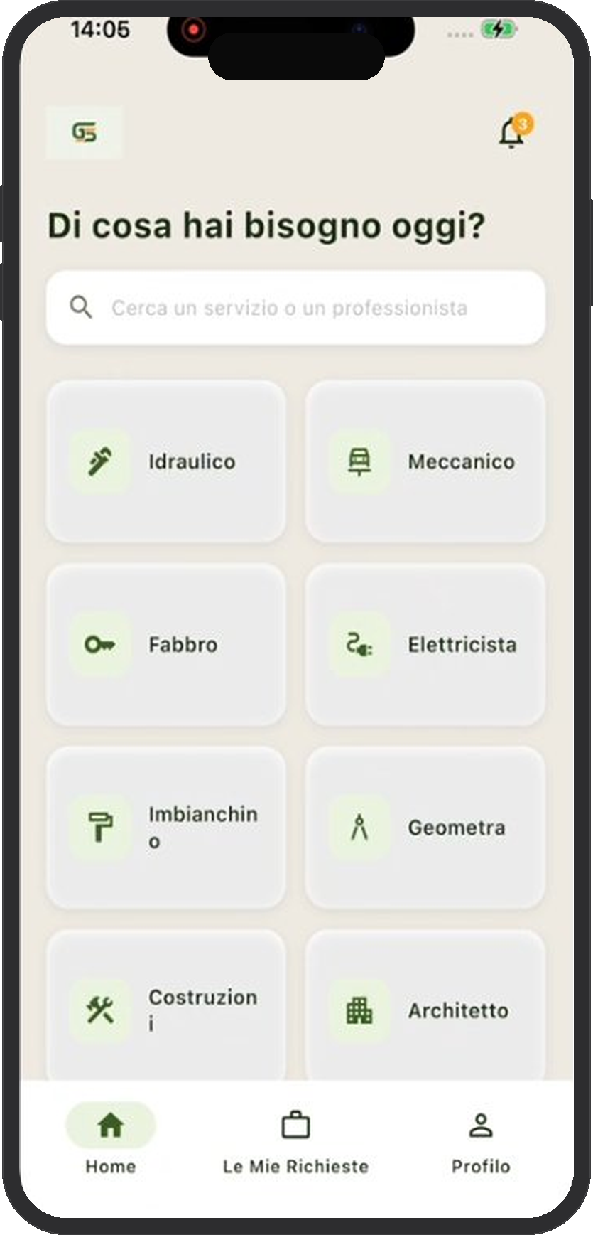 Assistenza utente nell'app GheSemo